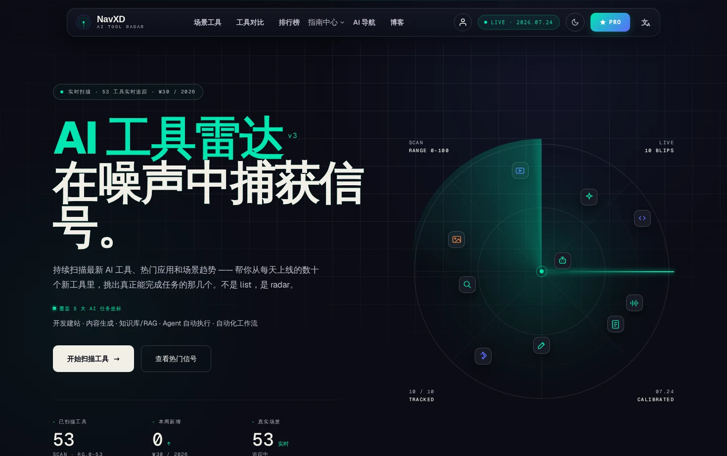 NavXD AI工具雷达 页面快照